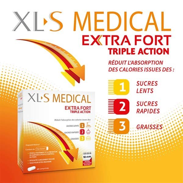 XLS Medical Extra-Fort Aide à la Perte de Poids 40 Comprimés