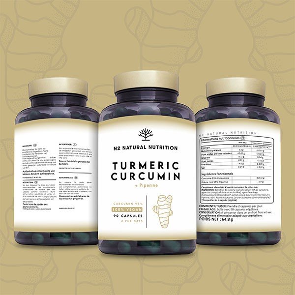 N2 Natural Nutrition Turméric Curcumin 90 capsules