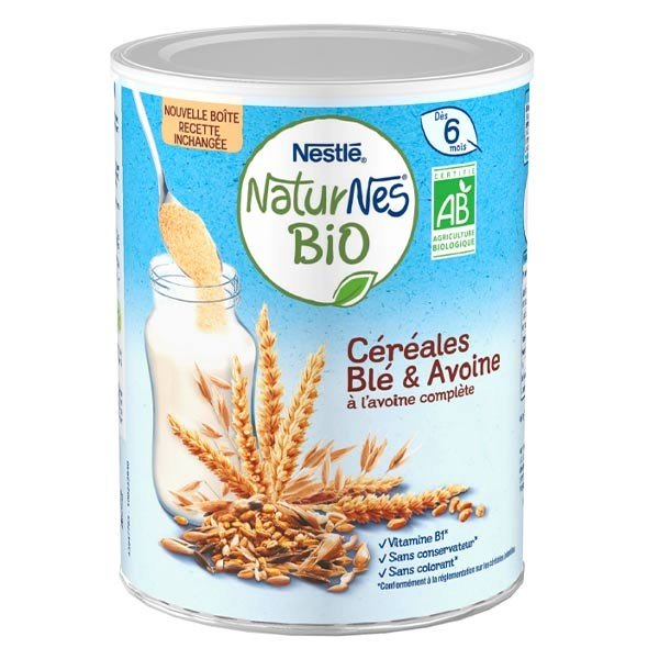 BABYBIO 3 Céréales nature, blé, avoine et riz dès 6 mois 220g