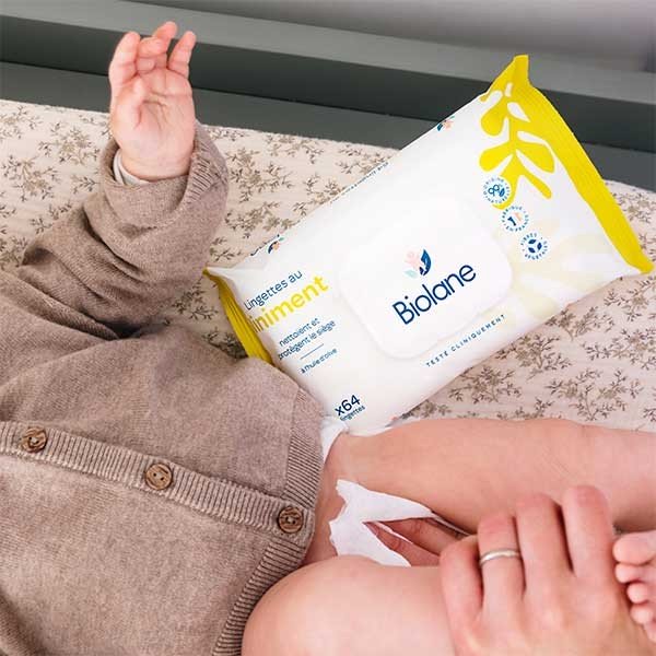 Biolane Expert lingettes douceur bébé biodégradables - Visage, siège