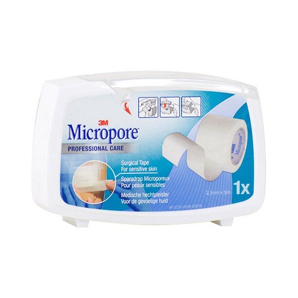 3m Micropore Sparadrap Microporeux Blanc 25mm X 5m