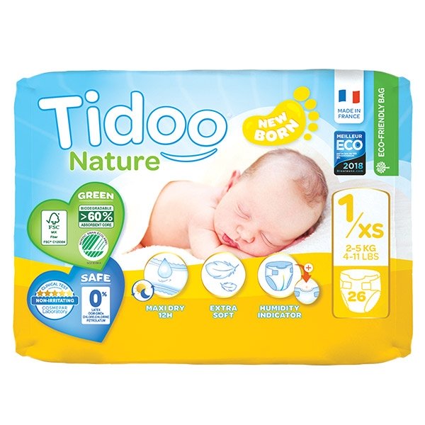 Tidoo Night & Day Couches Taille 1 Newborn 26 couches